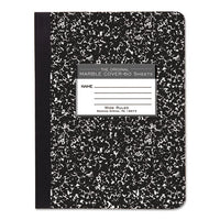 Marble Cover Composition Book, Wide-legal Rule, Black Cover, 7.5 X 9.75, 60 Sheets