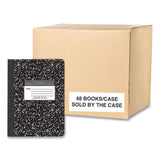 Hardcover Marble Composition Book, Med/college Rule, Black Marble Cover, (80) 9.75 X 7.5 Sheet, 48/ct, Ships In 4-6 Bus Days