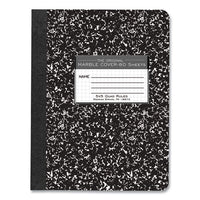 Hardcover Composition Book, Quadrille 5 Sq/in Rule, Black Marble Cover, (80) 9.75 X 7.5 Sheet, 48/ct, Ships In 4-6 Bus Days