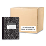 Hardcover Marble Composition Book, Unruled, Black Marble Cover, (50) 9.75 X 7.5 Sheets, 48/carton, Ships In 4-6 Business Days