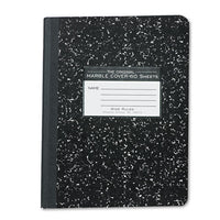 Marble Cover Composition Book, Wide-legal Rule, Black Cover, 8.5 X 7, 36 Sheets