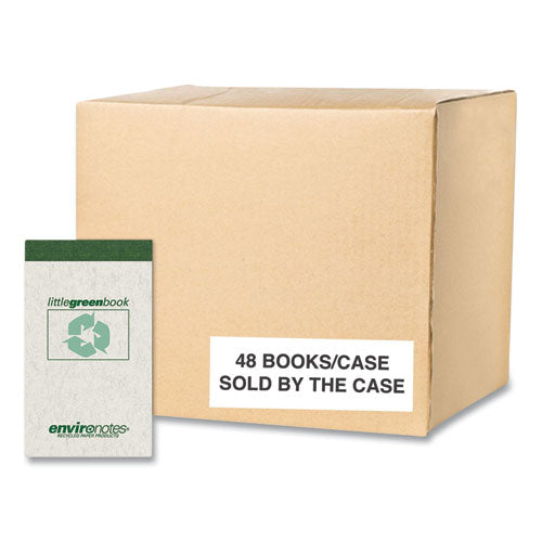Little Green Memo Book, Narrow Rule, Gray Cover, (60) 3 X 5 Sheets, 48/carton, Ships In 4-6 Business Days