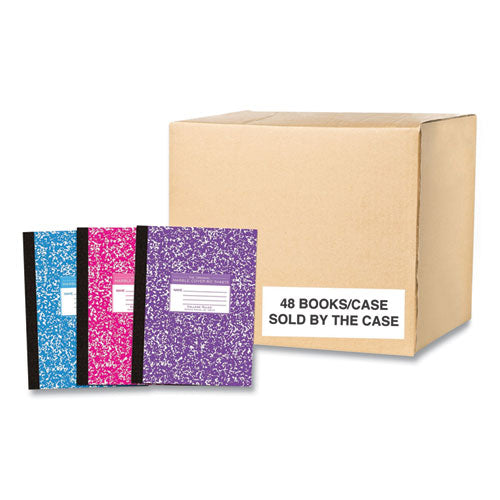 Flexible Cover Marble Composition Book, Med/college Rule, Asst Cover, (80) 10.25 X 7.88 Sheet, 48/ct, Ships In 4-6 Bus Days