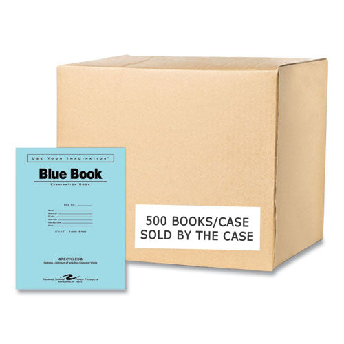 Recycled Exam Book, Wide/legal Rule, Blue Cover, (8) 11 X 8.5 Sheets, 500/carton, Ships In 4-6 Business Days