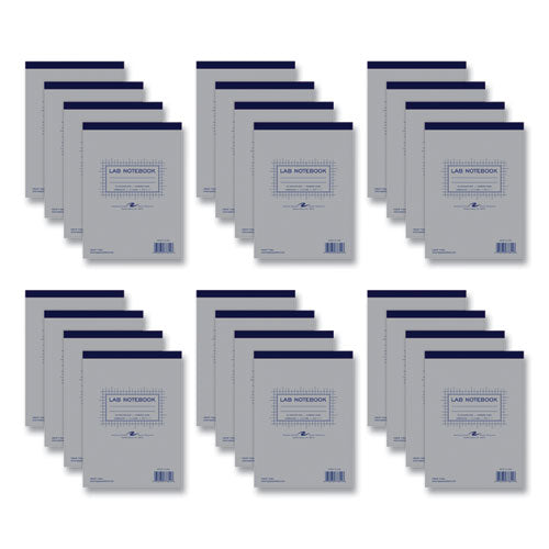 Lab And Science Carbonless Notebook, Quad Rule (4 Sq/in), Gray Cover, (100) 8.5 X 11 Sheets, 24/ct,ships In 4-6 Business Days