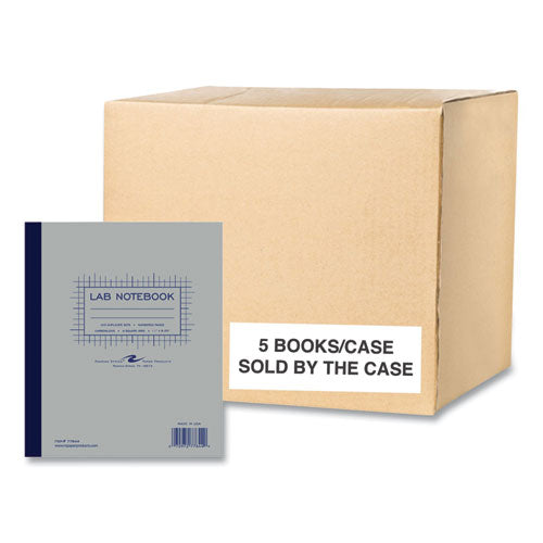 Lab And Science Carbonless Notebook, Quad Rule (4 Sq/in), Gray Cover, (200) 11 X 9.25 Sheets, 5/ct,ships In 4-6 Business Days