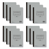Lab And Science Carbonless Notebook, Quad Rule (4 Sq/in), Gray Cover, (100) 11x9.25 Sheets, 12/ct, Ships In 4-6 Business Days