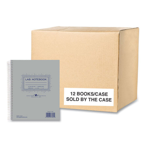 Lab And Science Carbonless Notebook, Quad Rule (4 Sq/in), Gray Cover, (100) 11 X 9 Sheets, 12/ct, Ships In 4-6 Business Days