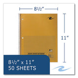 Lab And Science Wirebound Notebook, Quadrille Rule (4 Sq/in), Brown Cover, (50) 8.5 X 11 Sheets, 24/ct, Ships In 4-6 Bus Days