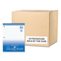 Loose Leaf Paper, 8.5 X 11, 3-hole Punched, College Rule, White, 150 Sheets/pack, 24 Packs/carton, Ships In 4-6 Business Days