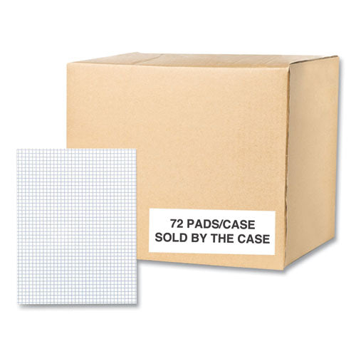 Gummed Pad, 4 Sq/in Quadrille Rule, 50 White 8.5 X 11 Sheets, 72/carton, Ships In 4-6 Business Days