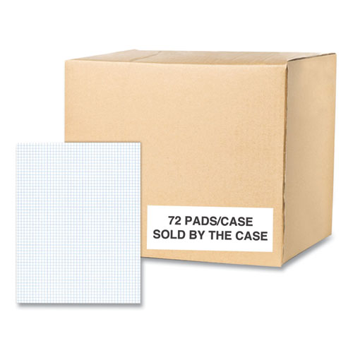 Gummed Pad, 5 Sq/in Quadrille Rule, 50 White 8.5 X 11 Sheets, 72/carton, Ships In 4-6 Business Days