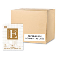 Engineer Pad, Quadrille Rule (5 Sq/in), 100 Buff 8.5 X 11 Sheets, 24/carton, Ships In 4-6 Business Days