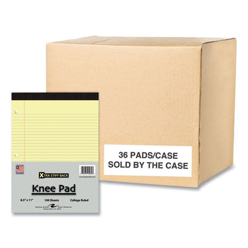 Stiff-back Pad, Medium/college Rule, 100 Canary 8.5 X 11 Sheets, 36/carton, Ships In 4-6 Business Days
