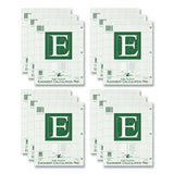 Engineer Pad, (0.5" Margins), Quad Rule (5 Sq/in, 1 Sq/in), 200 Lt Green 8.5x11 Sheets/pad, 12/ct, Ships In 4-6 Business Days