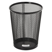 Nestable Jumbo Wire Mesh Pencil Cup, 4 3-8 Dia. X 5 2-5, Black