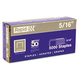 High Capacity Staples, 0.31" Leg, 0.5" Crown, Steel, 5,000-box