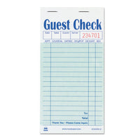 Guest Check Book, Carbon Duplicate, 3 1-2 X 6 7-10, 50-book, 50 Books-carton