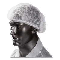 Latex-free Operating Room Cap, Pleated, Polypropylene, White, 21", 100 Caps-pack, 10 Packs-carton