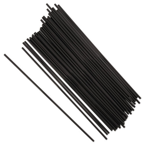 Sip Straws, 7.5", Black, 10000-carton