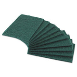 Medium-duty Scouring Pad, 6 X 9, Green, 60-carton