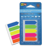 Removable Small Arrow Page Flags, Blue, Green, Orange Pink, Yellow, 125-pack
