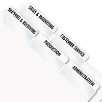 Laser Printable Index Tabs, 1-5-cut Tabs, White, 2" Wide, 300-pack