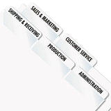 Laser Printable Index Tabs, 1-5-cut Tabs, White, 2" Wide, 300-pack