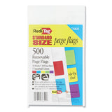 Removable Page Flags, Red-blue-green-yellow-purple, 100-color, 500-pack