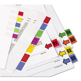Removable Page Flags, Green-yellow-red-blue-orange, 10-color, 50-pack