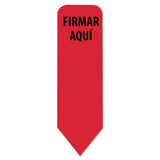 Arrow Message Page Flags In Dispenser, "firmar Aqui", Red, 120 Flags-pk