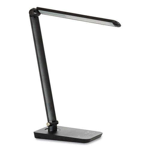 Vamp Led Wireless Charging Lamp, Multi-pivot Neck, 16.75" High, Black, Ships In 1-3 Business Days