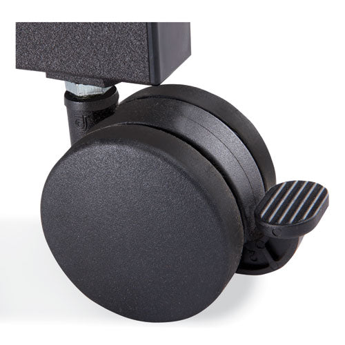 Carpet Casters For Alphabetter Desks, 2.5" Wheel, Black, 4/set