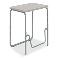Alphabetter 2.0 Height-adjust Student Desk W/pendulum Bar, 27.75 X 19.75 X 22 To 30, Pebble Gray, Ships In 1-3 Business Days