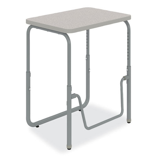 Alphabetter 2.0 Height-adjust Student Desk W/pendulum Bar, 27.75 X 19.75 X 22 To 30, Pebble Gray, Ships In 1-3 Business Days
