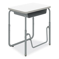 Alphabetter 2.0 Height-adjust Student Desk With Pendulum Bar, 27.75 X 19.75 X 22 To 30, Dry Erase, Ships In 1-3 Business Days
