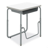 Alphabetter 2.0 Height-adjust Student Desk With Pendulum Bar, 27.75 X 19.75 X 22 To 30, Dry Erase, Ships In 1-3 Business Days