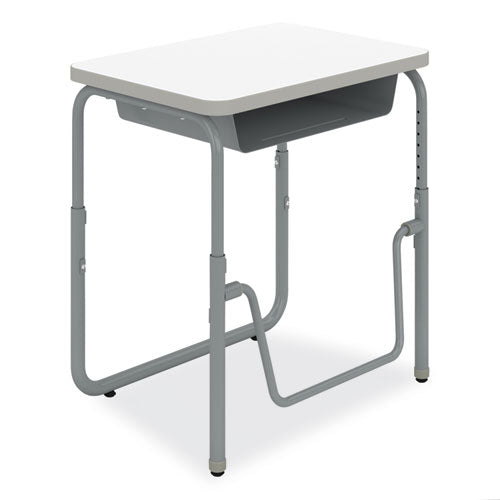 Alphabetter 2.0 Height-adjust Student Desk With Pendulum Bar, 27.75 X 19.75 X 22 To 30, Dry Erase, Ships In 1-3 Business Days