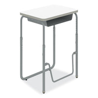 Alphabetter 2.0 Height-adjust Student Desk With Pendulum Bar, 27.75 X 19.75 X 29 To 43, Dry Erase, Ships In 1-3 Business Days