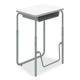 Alphabetter 2.0 Height-adjust Student Desk With Pendulum Bar, 27.75 X 19.75 X 29 To 43, Dry Erase, Ships In 1-3 Business Days