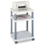 Wave Design Printer Stand, Three-shelf, 20w X 17.5d X 29.25h, Charcoal Gray