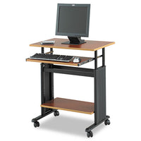 Adjustable Height Workstation, 29.5w X 22d X 34h, Cherry-black