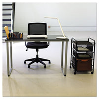 Steel Workstation, 47.25w X 24d X 28.75h, Black-silver