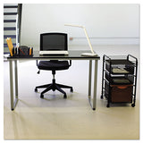 Steel Workstation, 47.25w X 24d X 28.75h, Black-silver
