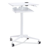 Vum Mobile Workstation, 30.75" X 22.28" X 36.12" To 48.25", White, Ships In 1-3 Business Days