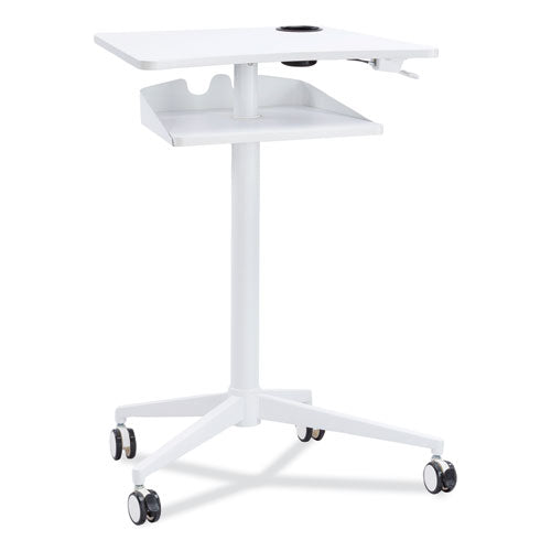 Vum Mobile Workstation, 30.75" X 22.28" X 36.12" To 48.25", White, Ships In 1-3 Business Days