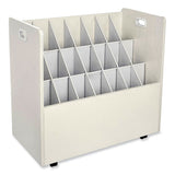 Mobile Roll File, 21 Compartments, 30.25w X 15.75d X 29.25h, Tan, Ships In 1-3 Business Days