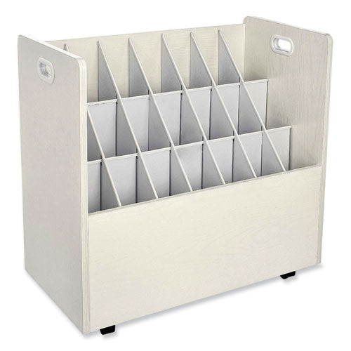 Mobile Roll File, 21 Compartments, 30.25w X 15.75d X 29.25h, Tan, Ships In 1-3 Business Days