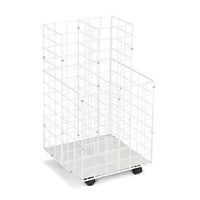 Wire Roll Files, 4 Compartments, 16.25w X 16.5d X 30.5h, White