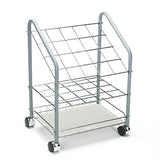 Wire Roll-files, 20 Compartments, 18w X 12.75d X 24.5h, Gray